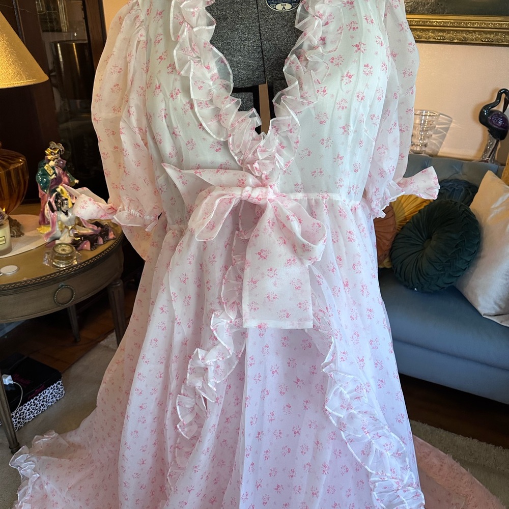 Selkie Marie Gown in Parfait Poet Floral Ruffle Dress.. Elegantly Dreamy - Picture 3 of 9
